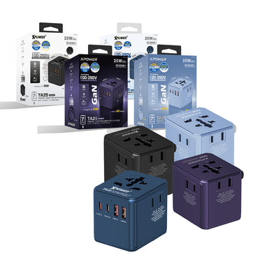 XPower TA25 7輸出 PD/PPS 25W Gan旅行充電器