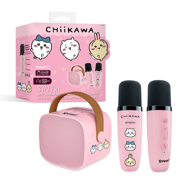 (預售產品) CHIIKAWA 系列K1 3IN1 迷你卡拉OK藍牙音箱（雙無線咪套裝）