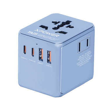 (預售產品)(全新配色)XPower TA25 7輸出 PD/PPS 25W Gan旅行充電器 (冰藍色)