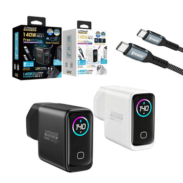 XPower PREMIUM Latest X140Pro 140W GaN Charger X140 (Free 240W PD 1-meter Type-C Fast Charging Cable)