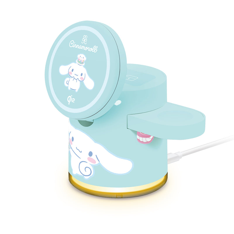 XPower x Sanrio Cinnamoroll GE1 Qi2迷你掌心5合1 MagCharge 15W磁吸无线充电座