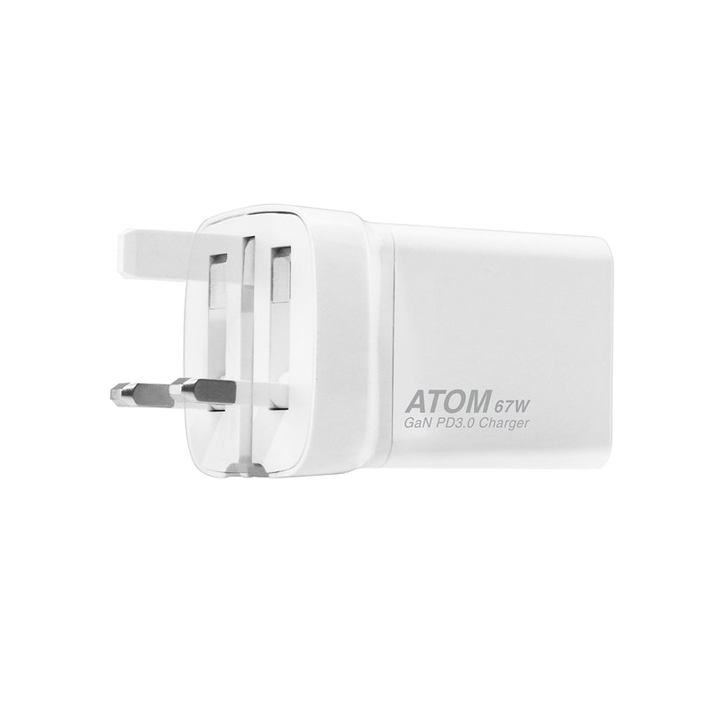 XPower ATOM 67W PD3.0/PPS/QC 迷你摺腳快充GaN充電器