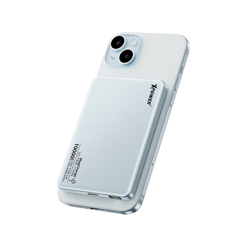(3C可追溯二維碼)XPower M10K 3合1鋁合金數顯 10000mAh PD3.0+磁吸無線外置充電器