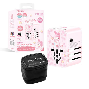 XPower x Sanrio My Melody TA45B 45W 6輸出 PD3.0/PPS快充旅行充電器(mm2)