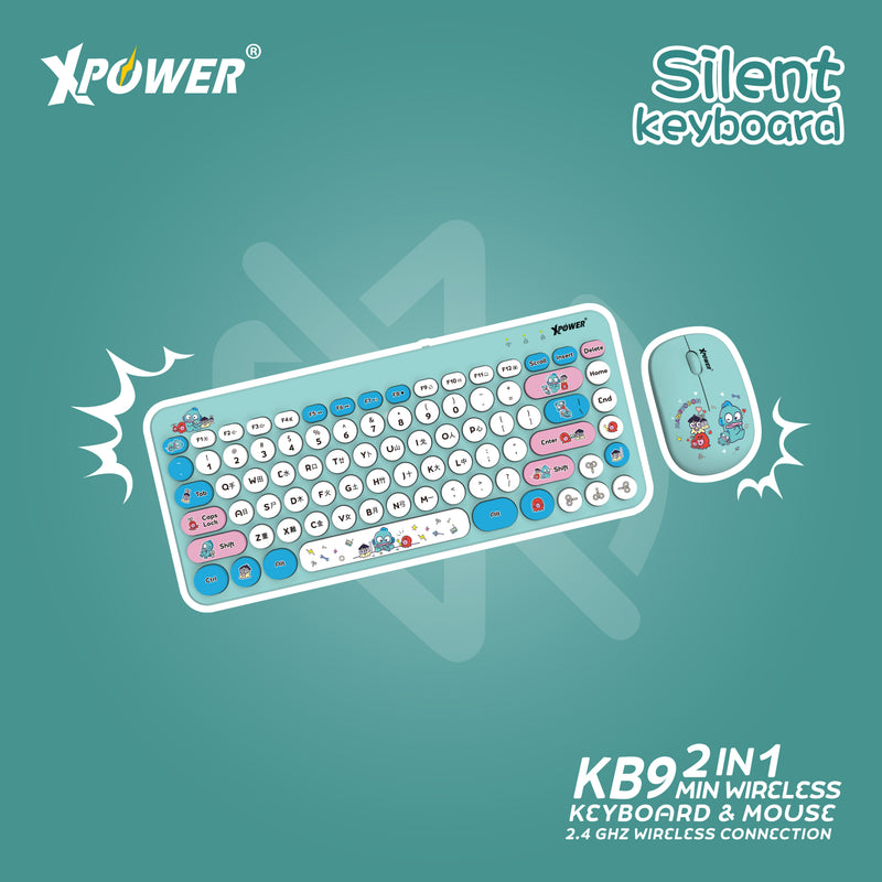 (預售產品)XPower x Sanrio Hangyodon KB9 2合1 2.4G 無線鍵盤滑鼠套裝