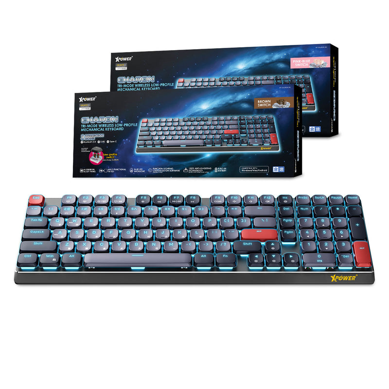 XPower CHARON 98键 三模式无线矮轴机械键盘
