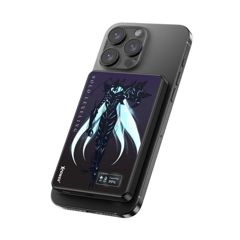 (3C認證)(蟻王)XPower x 我獨自升級MagDigita2 第2代 彩屏顯示 鋁合金 10000mAh PD3.0+QI2 磁吸移動電源MDT2-sl2