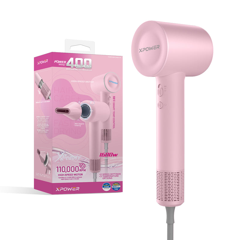 XPower POWERWIND 智能4億+水潤負離子護髮速乾風筒
