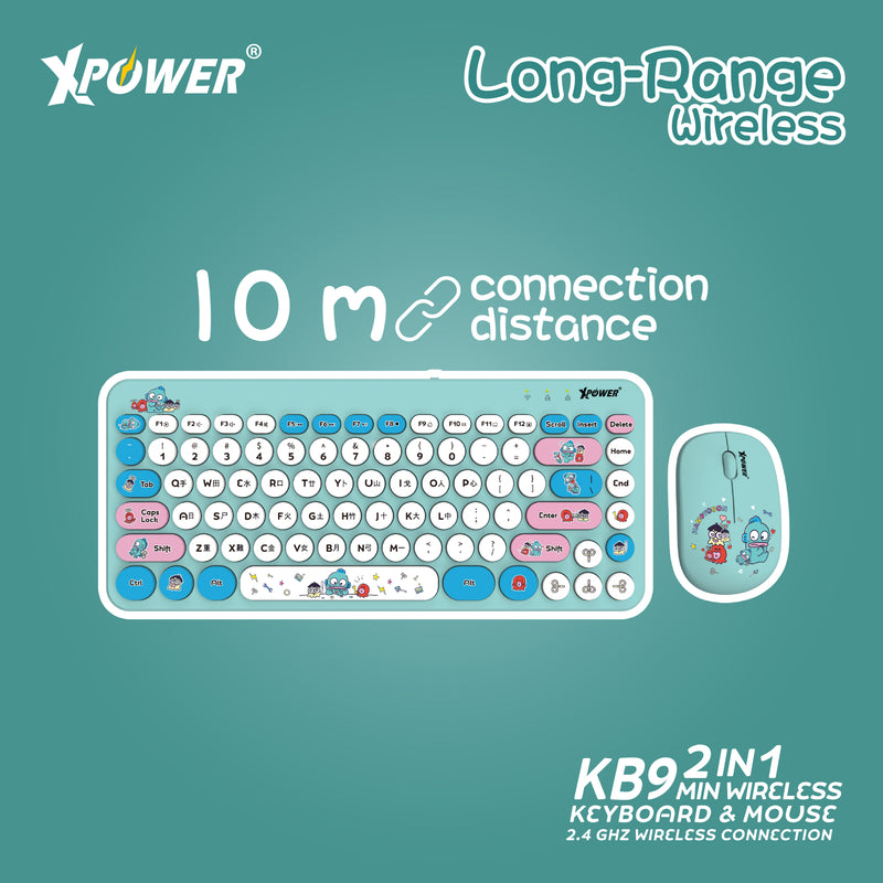 (預售產品)XPower x Sanrio Hangyodon KB9 2合1 2.4G 無線鍵盤滑鼠套裝