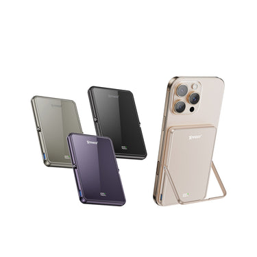 (隨機顏色)(外殼不完美)XPower M5K2 5合1鋅合金支架數顯 5000mAh PD3.0+QI2 磁吸移動電源