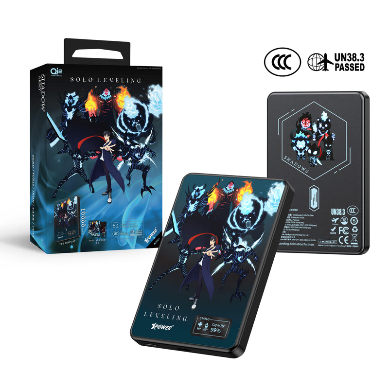 (3C認證)(暗影軍團)XPower x 我獨自升級MagDigita2 第2代 彩屏顯示 鋁合金 10000mAh PD3.0+QI2 磁吸移動電源 MDT2-sl5