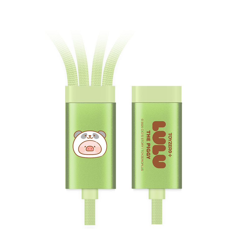 XPower x 罐頭豬LuLu🐷BC24 罐頭豬LuLu 8合1 2出4 100W PD3.0鋁合金傳輸快速充電線