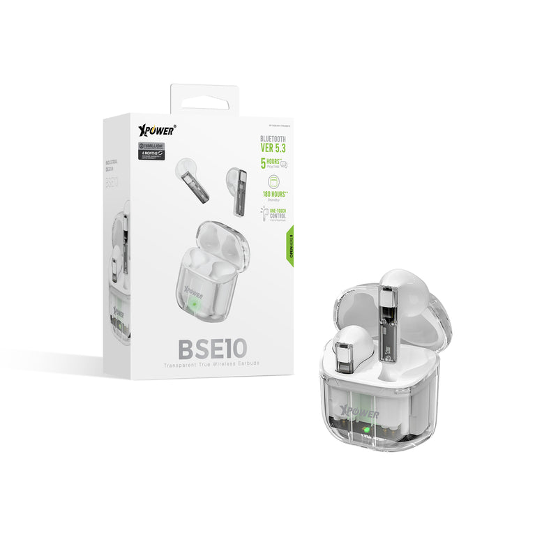 (隨機顏色) XPower BSE10透明真無線藍牙5.3藍牙耳機