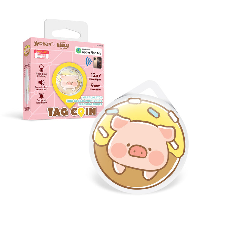 (随机款式) XPower x 罐头猪LuLu🐷智能定位器TAG COIN (TC1)