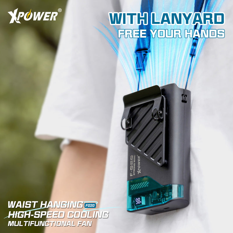 XPower F020挂腰高速降温多功能风扇