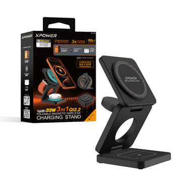 XPower 第二代 iw31 33W 3合1 Qi2.2 MagSafe可摺疊無線充電座