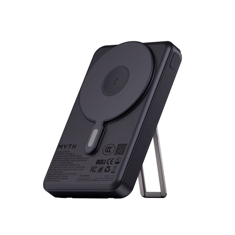(3C可追溯二維碼)Myth KH88 7合1 10000mAh PD 3.0  雙內置線+磁吸無線移動電源連支架 KH-88