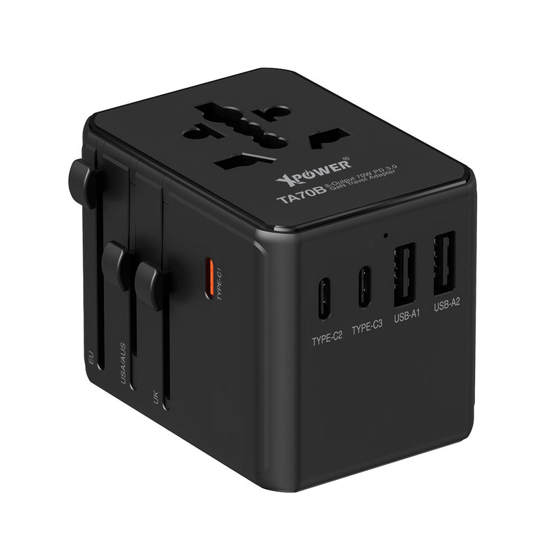 XPower TA70B 8輸出 PD/PPS 70W Gan旅行充電器