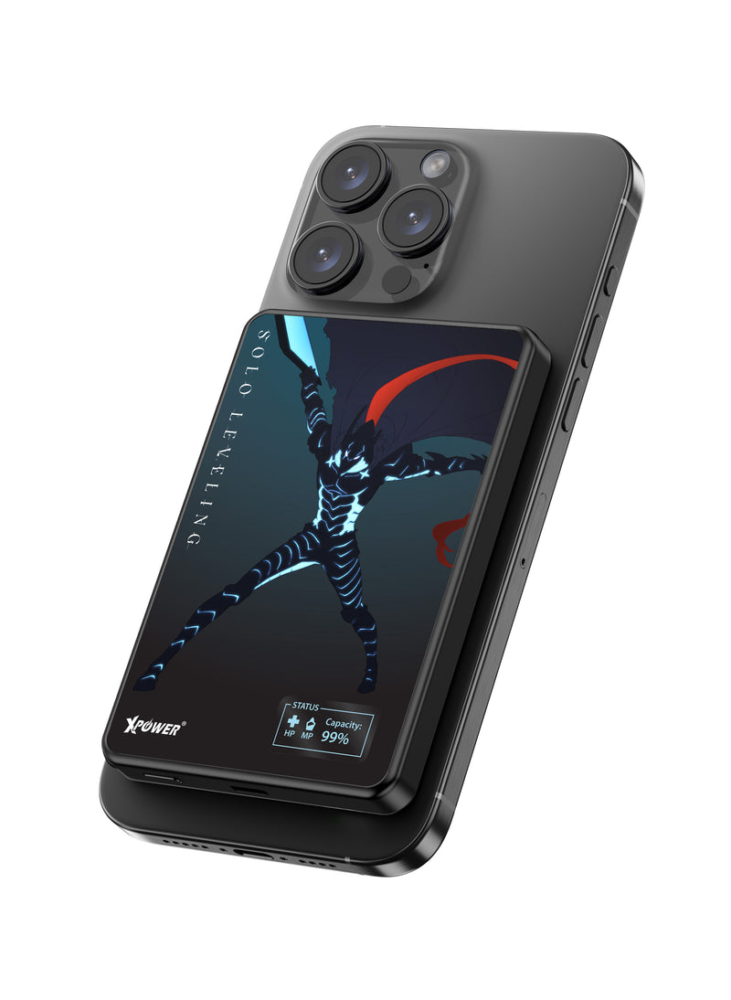 (3C认证)(伊格利特)XPower x 我独自升级MagDigita2 第二代 彩屏显示 铝合金 10000mAh PD3.0+QI2 磁吸移动电源 MDT2-sl4