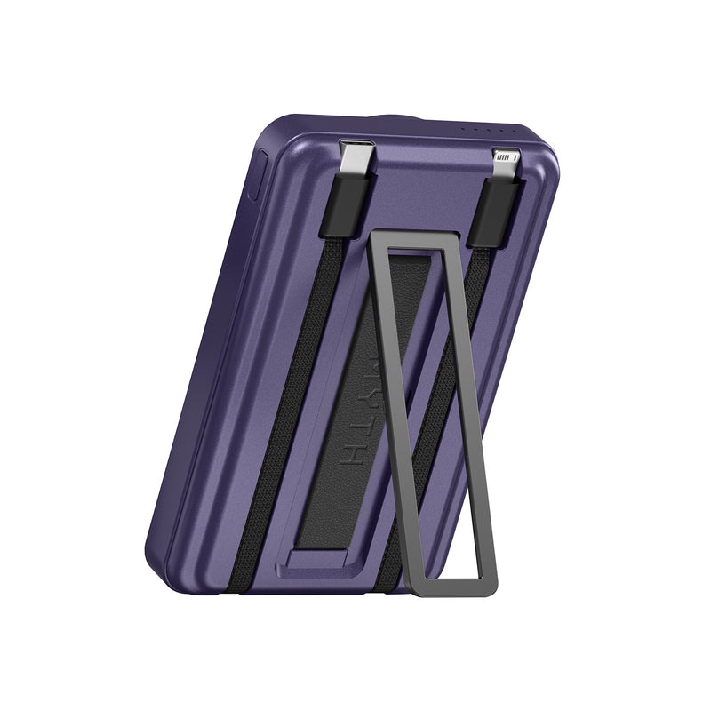 (3C可追溯二維碼)Myth KH88 7合1 10000mAh PD 3.0  雙內置線+磁吸無線移動電源連支架 KH-88