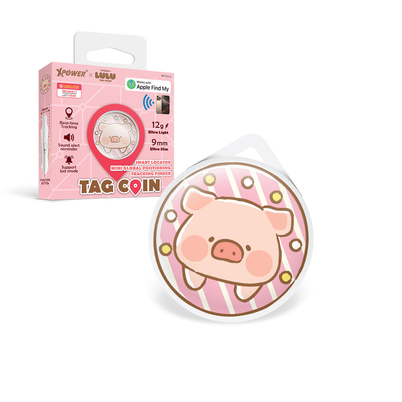 (随机款式) XPower x 罐头猪LuLu🐷智能定位器TAG COIN (TC1)