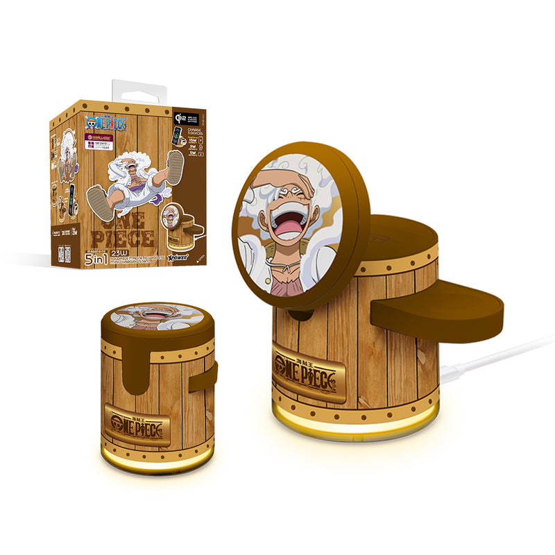 XPower x One Piece GE1 Qi2迷你掌心5合1 MagCharge 15W磁吸无线充电座