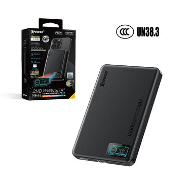 (3C可追溯二維碼)XPower MagDigita² 第2代 彩屏顯示10000mAh PD3.0+QI2 磁吸移動電源 MDT2
