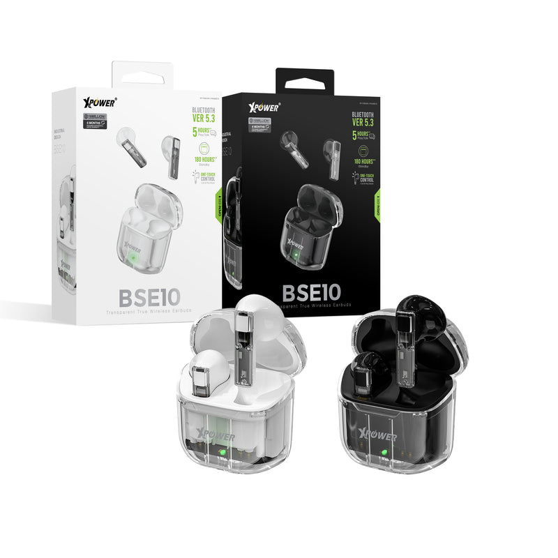 (隨機顏色) XPower BSE10透明真無線藍牙5.3藍牙耳機
