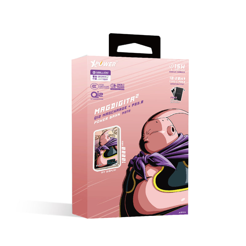 (3C可追溯二維碼)XPower x 龍珠Z MagDigita² 彩屏顯示鋁合金外殼 10000mAh PD3.0+QI2磁吸移動電源 (布歐) MDT2
