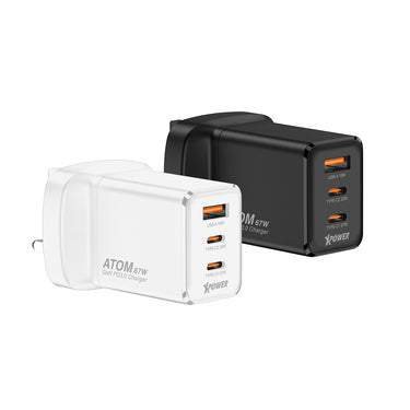 XPower ATOM 67W PD3.0/PPS/QC 迷你摺腳快充GaN充電器