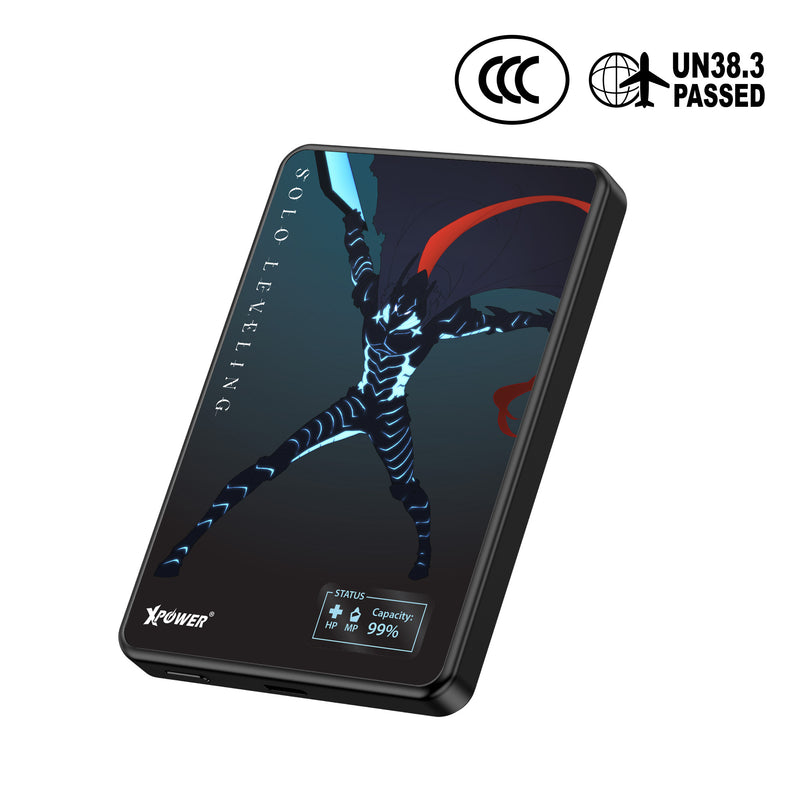 (3C认证)(伊格利特)XPower x 我独自升级MagDigita2 第二代 彩屏显示 铝合金 10000mAh PD3.0+QI2 磁吸移动电源 MDT2-sl4