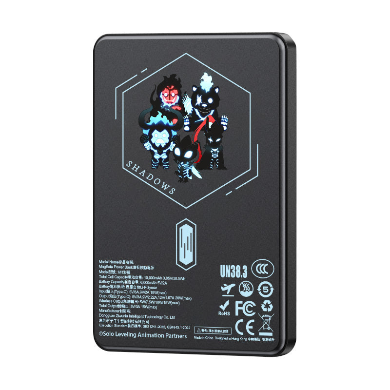 (3C認證)(暗影軍團)XPower x 我獨自升級MagDigita2 第2代 彩屏顯示 鋁合金 10000mAh PD3.0+QI2 磁吸移動電源 MDT2-sl5
