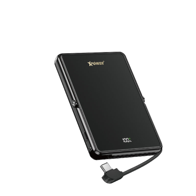 (隨機顏色)(外殼不完美)XPower M10K2 5合1鋅合金支架數顯  10000mAh PD3.0+QI2 磁吸移動電源
