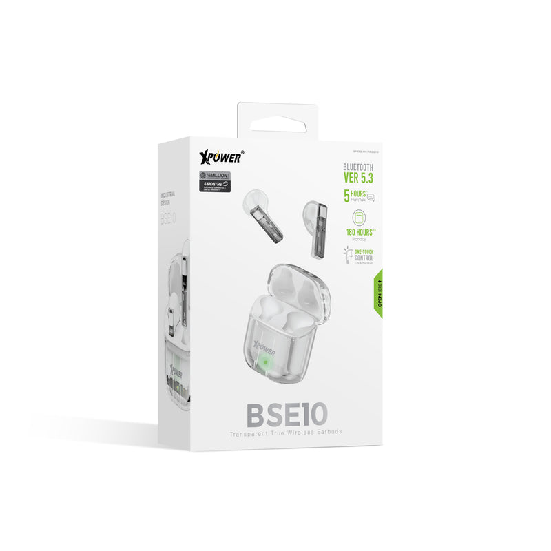 (隨機顏色) XPower BSE10透明真無線藍牙5.3藍牙耳機
