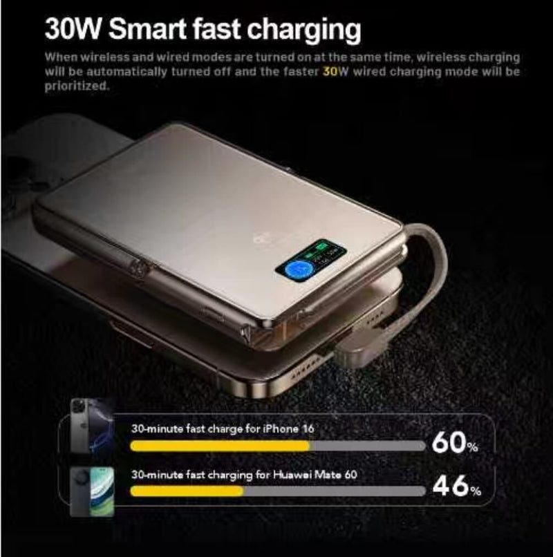 (3C可追溯二維碼)XPower M1 Ultra半固態3C版TFT 彩屏顯示 QI2 Magcharge 10000mAh磁吸行動電源