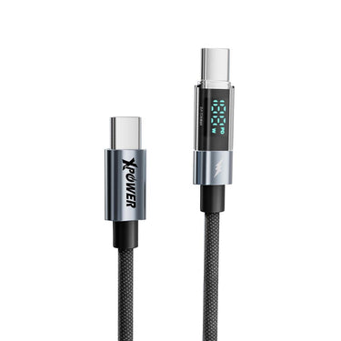 XPower UC100D 1M LED顯示 100W高速傳輸充電 Type-C>Type-C線