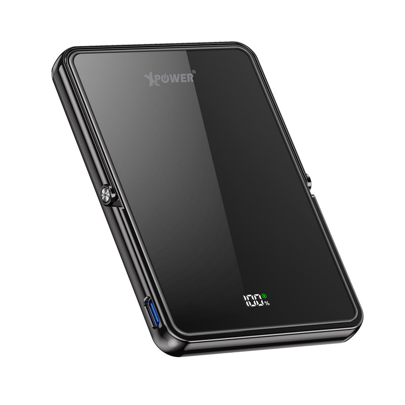 (隨機顏色)(外殼不完美)XPower M5K2 5合1鋅合金支架數顯 5000mAh PD3.0+QI2 磁吸移動電源
