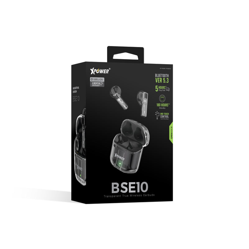 (隨機顏色) XPower BSE10透明真無線藍牙5.3藍牙耳機