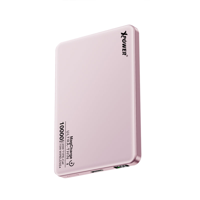 (3C可追溯二維碼)XPower M10K 3合1鋁合金數顯 10000mAh PD3.0+磁吸無線外置充電器