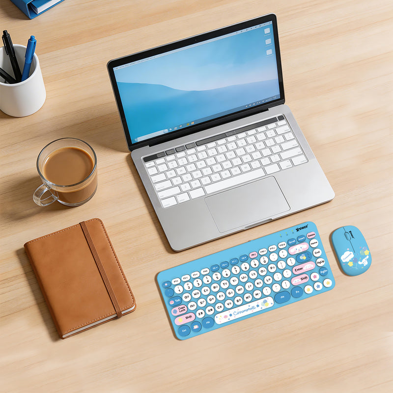 (预售产品)XPower x Sanrio Cinnamoroll KB9 2合1 2.4G 无线键盘鼠标套装