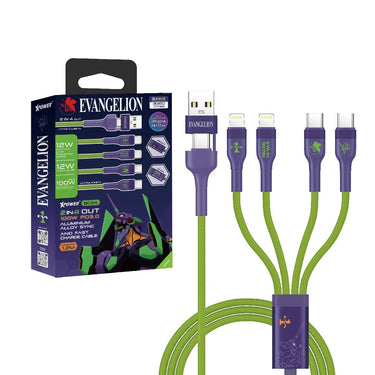 (預售產品)XPower x EVA BC24 8合1 2出4 100W PD3.0鋁合金傳輸高速充電線 (初號機)