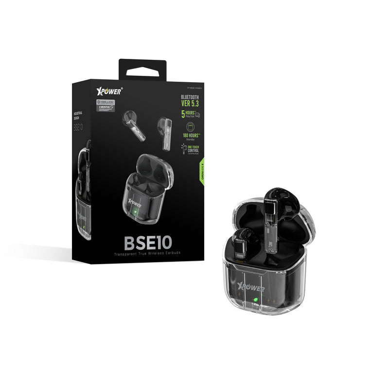 (隨機顏色) XPower BSE10透明真無線藍牙5.3藍牙耳機