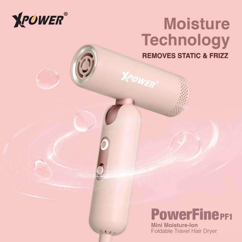XPower POWERFINE PF1 极致轻巧可折叠100-240V负离子护发旅行风筒